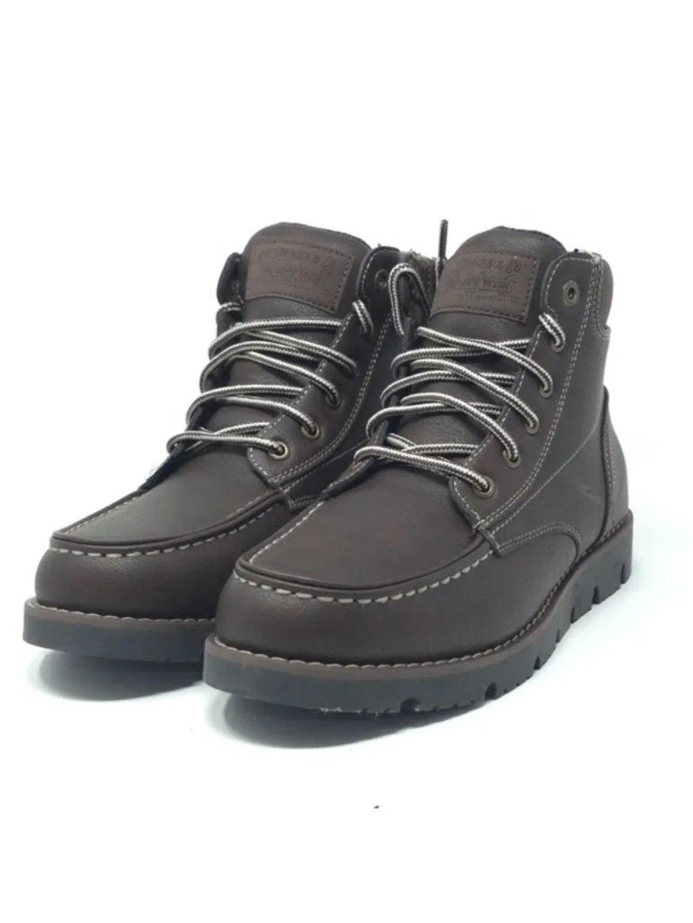 Levi’s Dean Brown Synthetic Leather Moc Toe Boots Size 8M